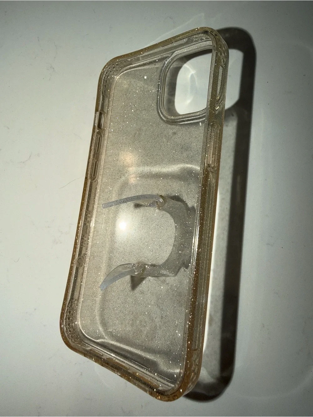 Loopy Case iPhone 13 Clear Glitter Phone Case.  Sparkling Transparent